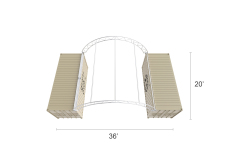 20'X20' SunPro mounted to Lockers