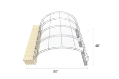 41'X40' SunPro mounted from Locker to ground