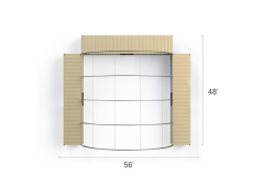41'X40' SunPro mounted to Lockers